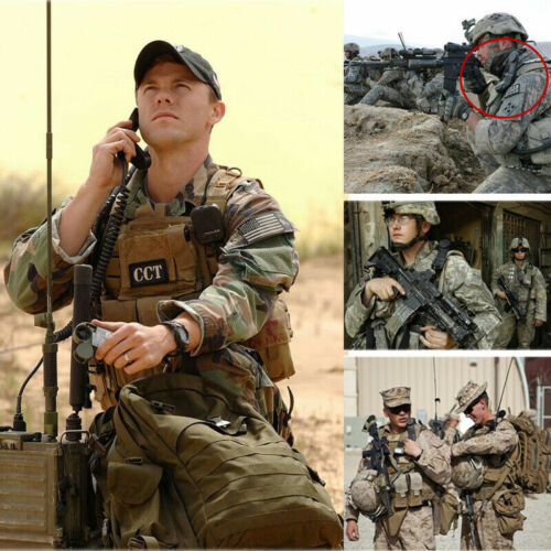 Microphone radio militaire portable haut-parleur micro pour Kenwood BaoFeng UV-5R - Photo 2/12