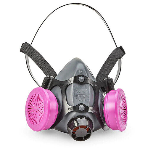 North Half Face PPE Reusable Respirator Mask & 2- P100 Particulate Filters SMALL - Picture 1 of 3