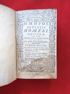 OMHPOY HOMERI Odysseae HOMERE Odyssée Edition LATIN/GREC du XVIe 13 - Photo 1/4