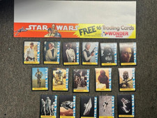 1977 Star Wars Wonder Bread 16 Card set with 6x18 Advertising Panel Great Shape