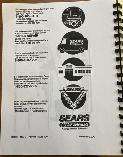 Manuale d’uso Sears Craftsman 23,0 HP trattorino rasaerba 50” - modello 917.275034 - Foto 6 di 6