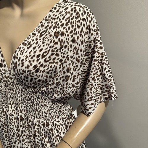 MOD On Trend Women's Short Sleeve Dress - Leopard Print - NWT - Size L Free Ship - Picture 5 of 12