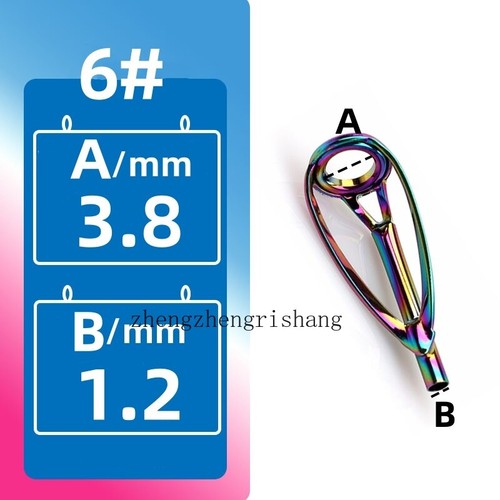 5pcs Rainbow Ceramic Fishing Rod Tip Repair Kit Stainless Steel Rings Guide Tips - Picture 21 of 88