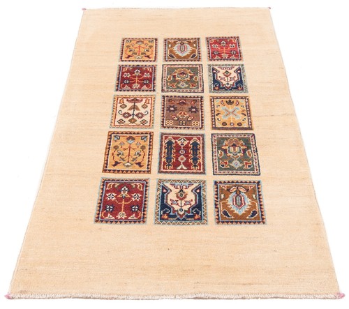 Kazak 133x80 cm hand knotted oriental carpet nomadic wool carpet rug runner - Picture 4 of 10