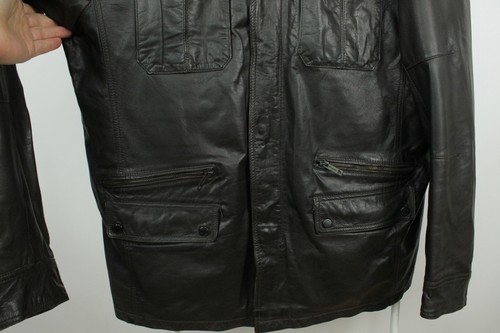 Strellson Fleetwood Dark Brown Leather Multipocket Casual Jacket Men's 58 /2-3XL - Picture 5 of 13