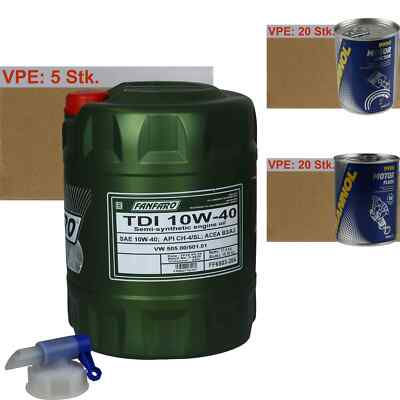 100L Motoröl FANFARO TDI 10W-40 20xMotor Doctor+Motor Flush