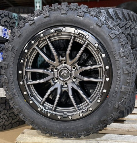 20x9 Fuel D680 Rebel Gray Wheels Rims 32" MT Tires 6x135 Ford F150 Expedition - Picture 2 of 6