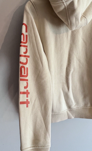 CARHARTT Ws Clarksburg Graphic Sleeve Hoodie Pull Over Sweatshirt Malt S 4/6 - Bild 4 von 4