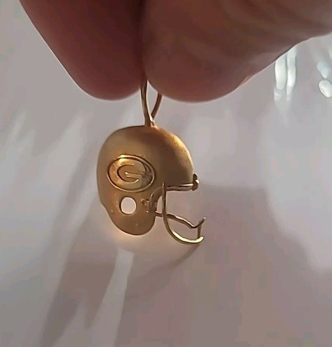 NFL Green Bay Packers Helmet Pendant 14k Yellow Gold MA 1989 Favre Rodgers Love - Picture 8 of 9