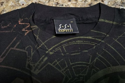 VINTAGE 90'S BATMAN ALL OVER PRINT T-SHIRT XL RARE NEW RARE AOP - Picture 4 of 6