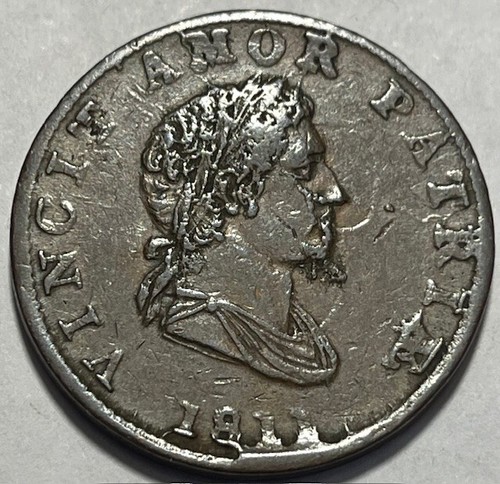 GREAT BRITAIN - 1811 ½ Penny British Copper Company Token - "VINCIT AMOR PATRIÆ" - Picture 2 of 2