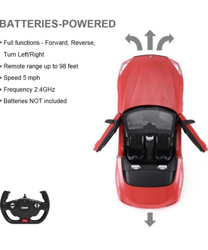 RASTAR BMW RC Car, 1:14 Scale BMW Z4 Roadster New Version Remote Control Car RED - Picture 6 of 7