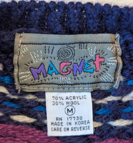 Magnet Vintage Damen 90er dicker Strick Wollmischung Landhaus Kern Pullover / Gr. M - Bild 5 von 7