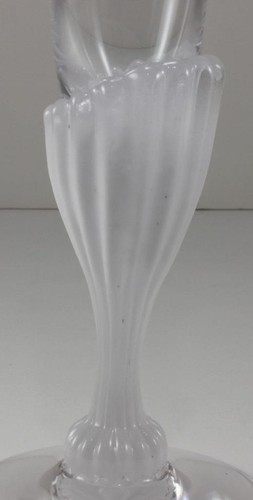 DAUM SEKTFLÖTE PATE DE VERRE KRISTALL UND KLARGLAS 11 ZOLL HOCH - Bild 4 von 6