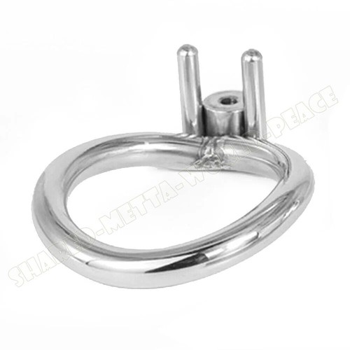Sissy Flat Pancake Chastity Cage Urethral Chastity Metal Ring Stainless Steel - Picture 23 of 44