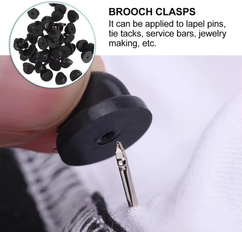 15 Pieces Butterfly Clutch Rubber Pin Backs Keepers For Uniform Badge - Picture 18 of 18