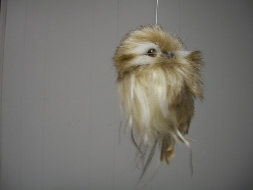 Winter Forest Animal Wildlife Soft Faux Fur Brown & White Owl XMas Ornament NWT - Picture 2 of 7