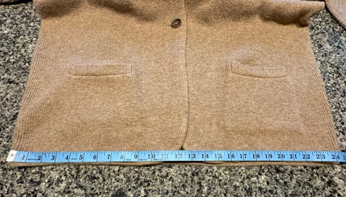 J. Crew 178 $ weiche braune Wollmischung Cocoon entspannte Strickjacke Pullover Blazer XXL - Bild 7 von 15