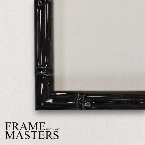BAMBOO - Silver Silk Matteboard Museum Glass Wedge Supported Picture Frame - Picture 2 of 4