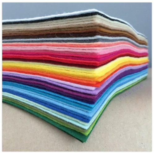 Wool Mix Craft Felt : 9" x 9" (22.5cm x 22.5cm) Square - choice of 45+ colours - Picture 3 of 5