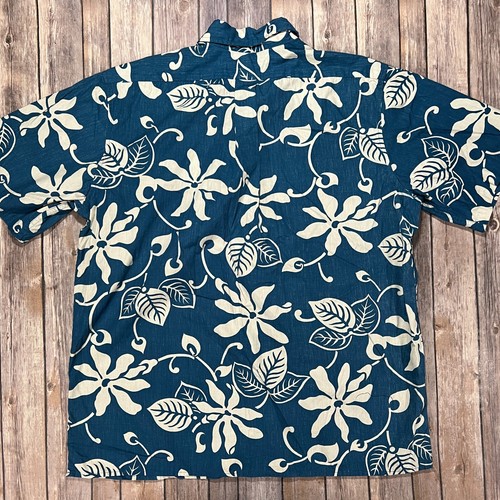 Camisa Floral Hawaiana Reyn Spooner Aloha XL Para Hombres Azul Shaheen Manga Corta - Imagen 2 de 6