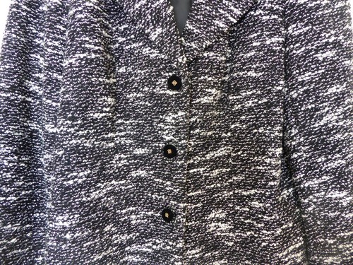 Emma James liz claiborne black and white nubby thick blazer labeled size 14 - Picture 3 of 8