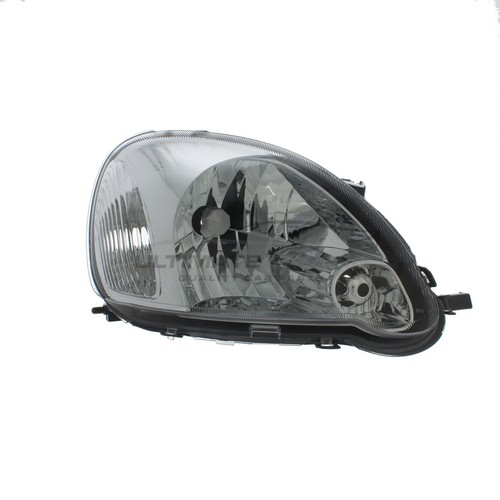 Headlights Fits Toyota Yaris 2003-2006 Chrome Inner Headlamps Pair Left & Right - Picture 4 of 24