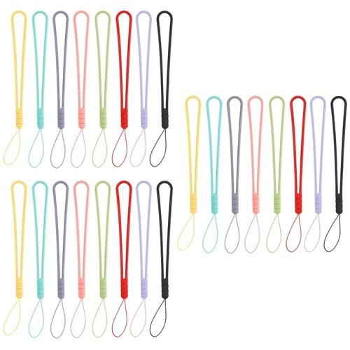 8PCS Silicone Colorful Wrist Lanyard Phone Charms Strap Phone Wrist Chain - Zdjęcie 3 z 12