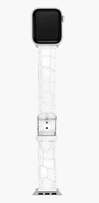 Michele MS20SL0001 White Leather Band for Apple Watch All Sizes will fit