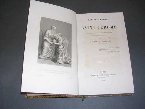 Religion Lettres de Saint Jerôme 1870 exemplaire bien relié latin français - Picture 3 of 4