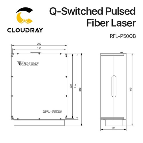 Raycus 20W 30W 50W Pulsfaserlaser gütegeschaltet für 1064nm Metallmarkierung - Picture 6 of 13