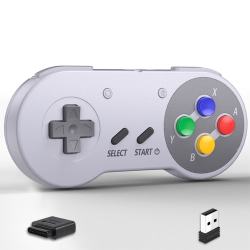 2.4 GHz Wireless Controller Gamepad for SNES Console/ PC w/ SNES & USB Receivers - Picture 3 of 29
