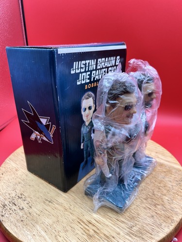 San Jose Sharks Justin Braun Joe Pavelski dual bobblehead pilot glasses NHL - Picture 2 of 5