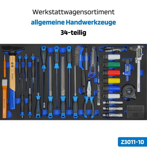 SW-Stahl Z3212 Werkstattwagen 338 tlg 8 Schubladen Werkzeugwagen Rollwagen Kfz - Bild 6 von 12