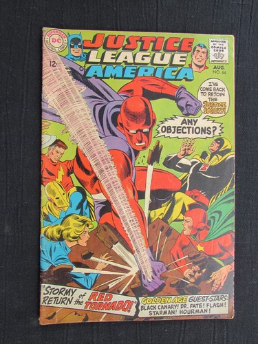 1968 JUSTICE LEAGUE OF AMERICA #64 - KEY 1st APPEARANCE & ORIGIN OF RED TORNADO
