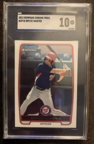 2012 BOWMAN CHROME PROSPECTS #BCP10 BRYCE HARPER SGC GEM 10 Future HOF