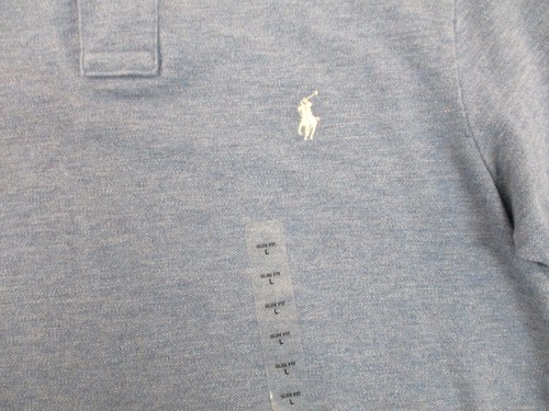 Polo Ralph Lauren Poloshirt Herren Large Blau Kurzarm Slim Fit - Bild 3 von 11