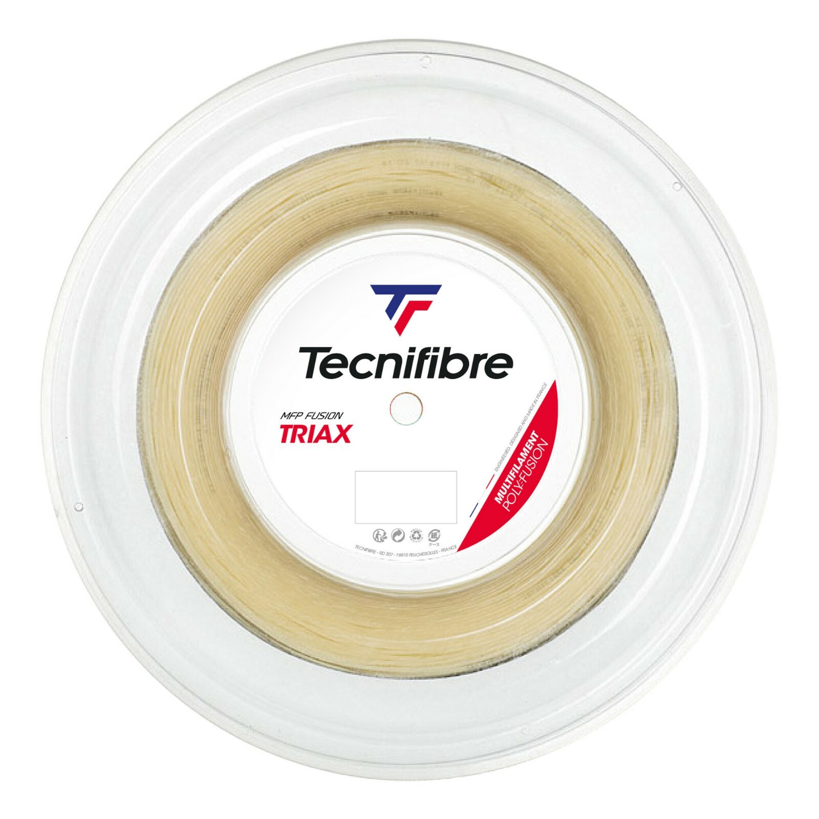 Tecnifibre TRIAX Tennis Racket String - 1.33mm/16 - 200m Reel - Natural