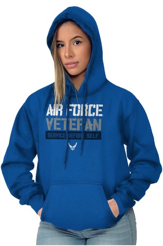 US Air Force Veteran Service Before Self Hoodie Hooded Sweatshirt Men Women - Picture 5 of 9