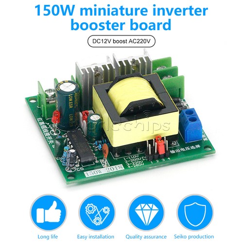 High Power 150W DC12V to 110V 220V Home Battery Inverter Converter Boost Module - Picture 3 of 10