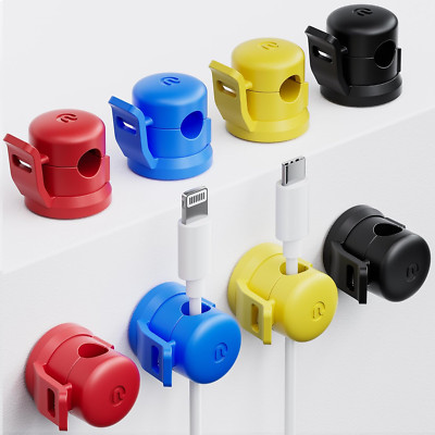 8 Stück Kabelclips Kabelhalter, Selbstklebender Kabel Organizer Set, Verbesserte