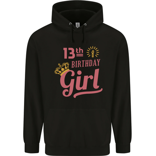 13th Birthday Girl 13 Year Old Princess Childrens Kids Hoodie - Picture 16 of 88