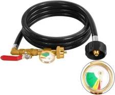 Propane Refill Adapter Hose QCC1 with ON-Off Control Valve for 1Lb To 20Lb Tank