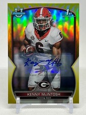 2022 Bowman U Chrome - Yellow 1st Parallel Auto #44 Kenny Mcintosh /75 - Georgia