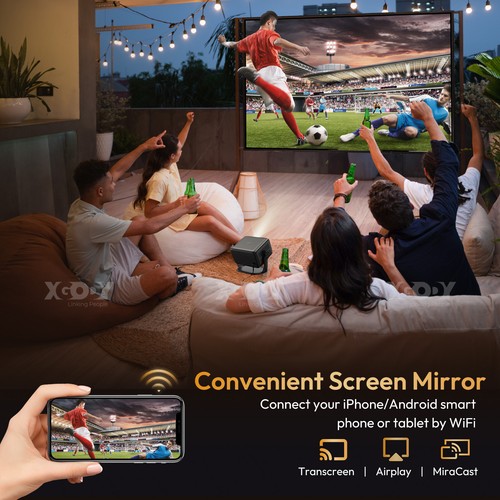 XGODY Updated 4K Projector 18000LMS WiFi Bluetooth 1080p UHD Beamer Home Theater - Picture 6 of 13