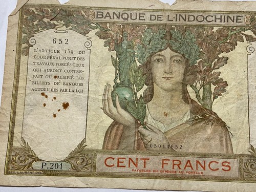 TAHITI - 100 Francs Note - 1960's - Picture 3 of 6