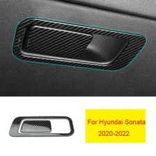 For Hyundai Sonata 2020-22 Carbon Fiber Steel Co-Pilot Storage Box Handle Cover