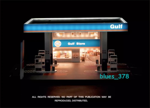 1:64 Diorama City Gas Station Model Car Garage LED Lighting Scene Display Model - Picture 4 of 8
