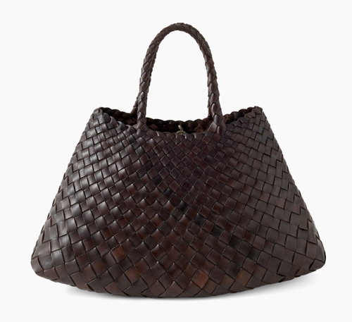 Dragon Diffusion Santa Croce 8893 Marrone Scuro | Borsa Tote Bag in Pelle FedEx - Foto 3 di 8
