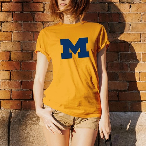 Camiseta unisex con logotipo principal de la Universidad de Michigan Wolverines con licencia para hombre - Imagen 45 de 47